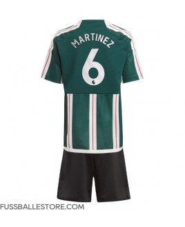 Günstige Manchester United Lisandro Martinez #6 Auswärts Trikotsatzt Kinder 2023-24 Kurzarm (+ Kurze Hosen)